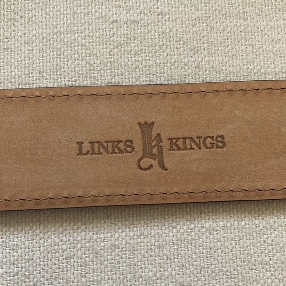 NWT | LINKS & KINGS | Exotic Lizard Luxury Belt in Navy - Picture 11 of 16